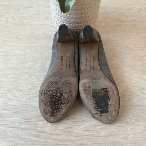 ALBERTO FERMANI Peep Toe Grey Suede Heels Business Neutral Chic Limited Edition - Picture 13 of 14